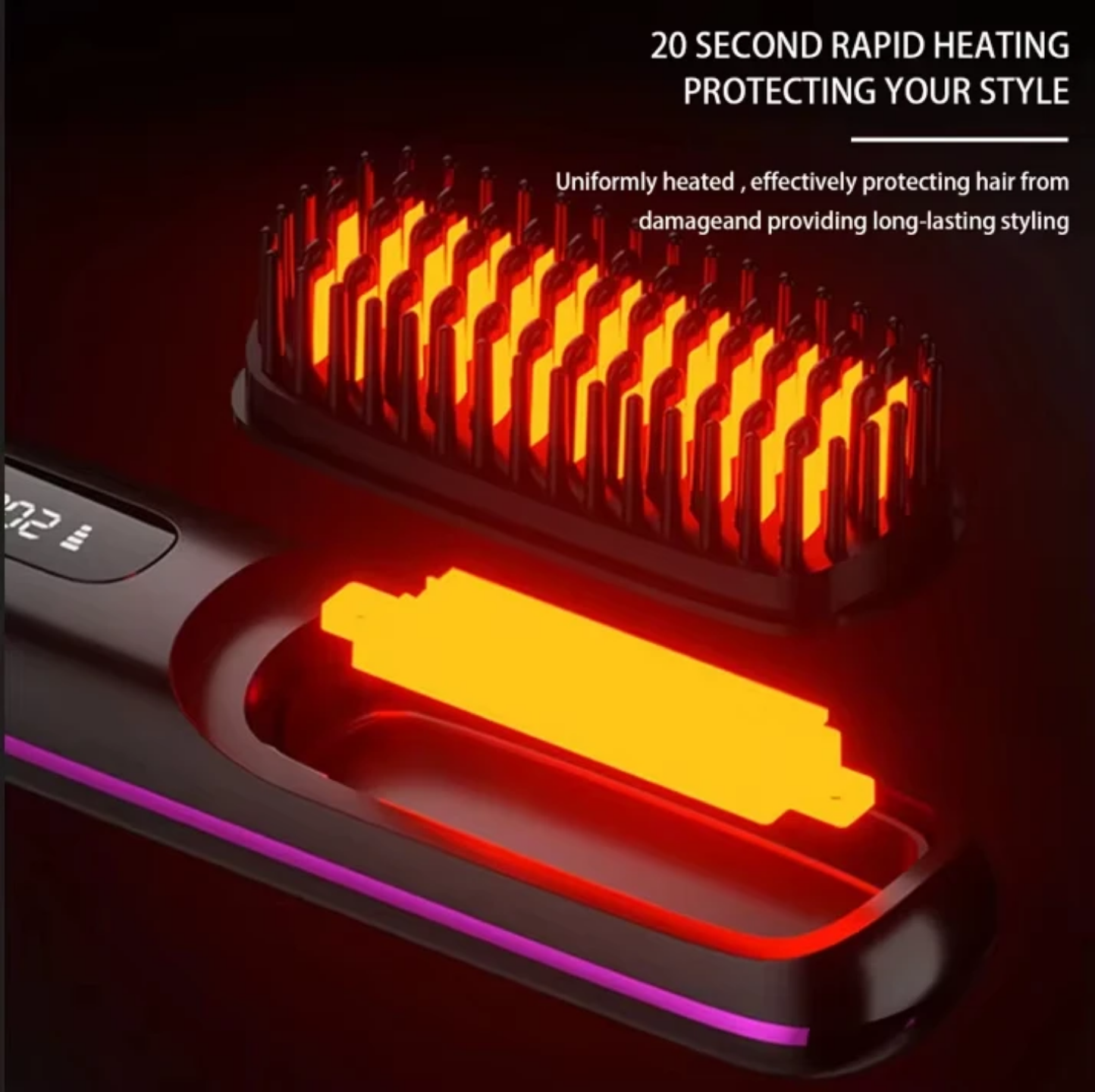 ⭐️⭐️⭐️257 Avis|209 Vendus. Brosse Lissante VIP Rechargeable : Soyez "Toli" et Prête en 5 Minutes, Même sans Courant !
