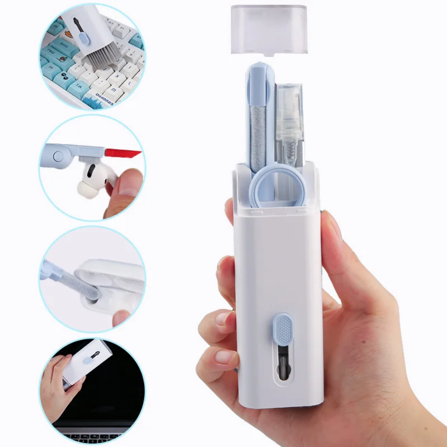 ⭐️⭐️⭐️ 257 Avis. Brosse de nettoyage multifonction. Pack "Éclat Total" 7-en-1 : Redonnez une Vie Neuve à votre Téléphone, iPhone et Laptop en 2 Minutes !