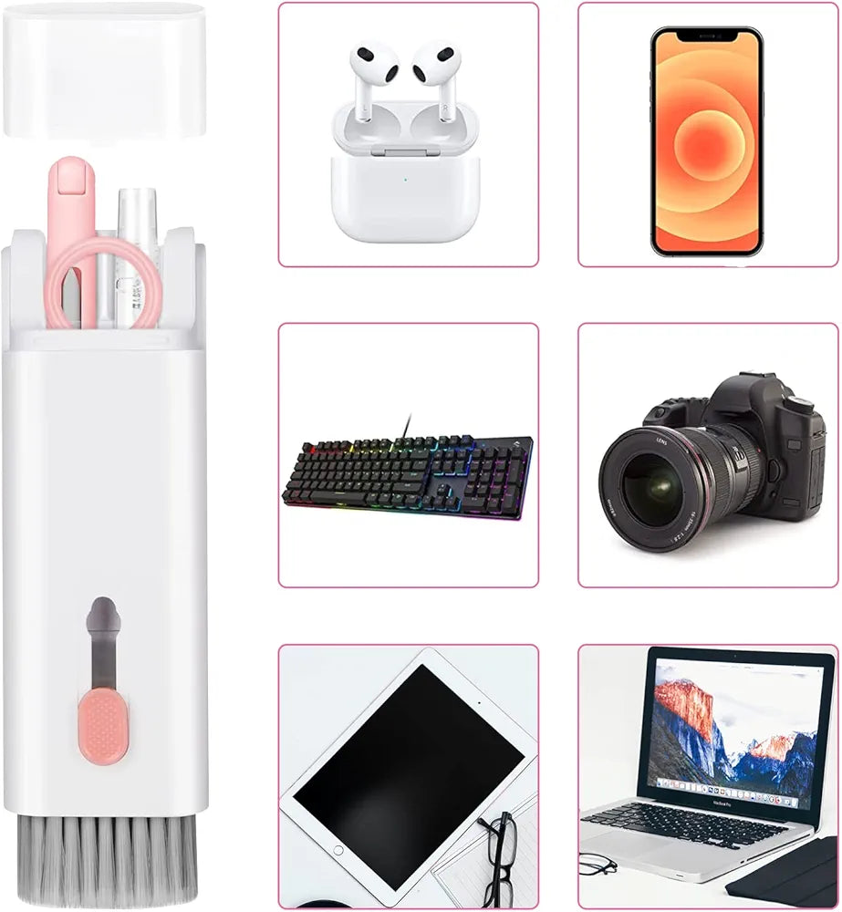 ⭐️⭐️⭐️ 257 Avis. Brosse de nettoyage multifonction. Pack "Éclat Total" 7-en-1 : Redonnez une Vie Neuve à votre Téléphone, iPhone et Laptop en 2 Minutes !