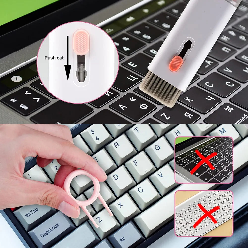 ⭐️⭐️⭐️ 257 Avis. Brosse de nettoyage multifonction. Pack "Éclat Total" 7-en-1 : Redonnez une Vie Neuve à votre Téléphone, iPhone et Laptop en 2 Minutes !