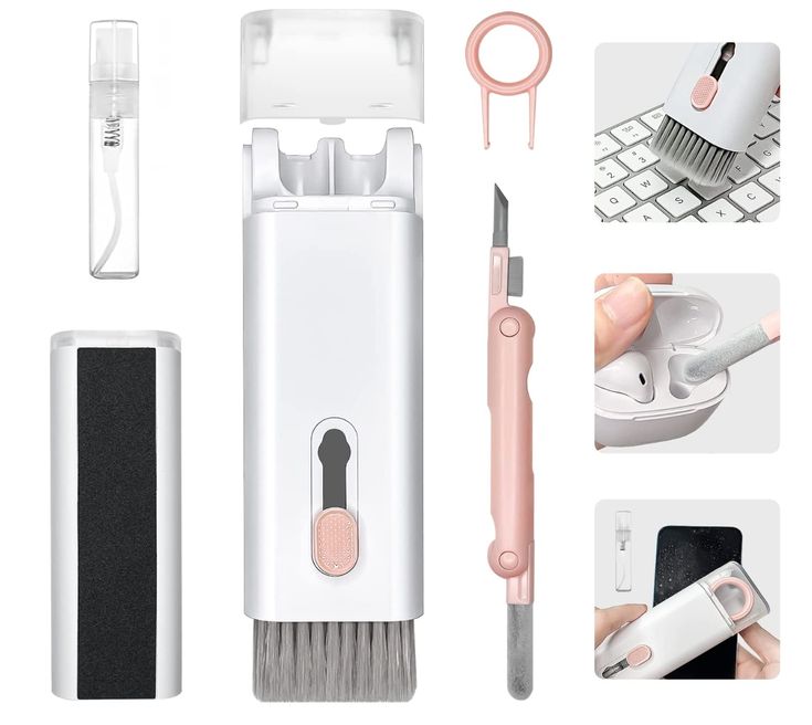 ⭐️⭐️⭐️ 257 Avis. Brosse de nettoyage multifonction. Pack "Éclat Total" 7-en-1 : Redonnez une Vie Neuve à votre Téléphone, iPhone et Laptop en 2 Minutes !